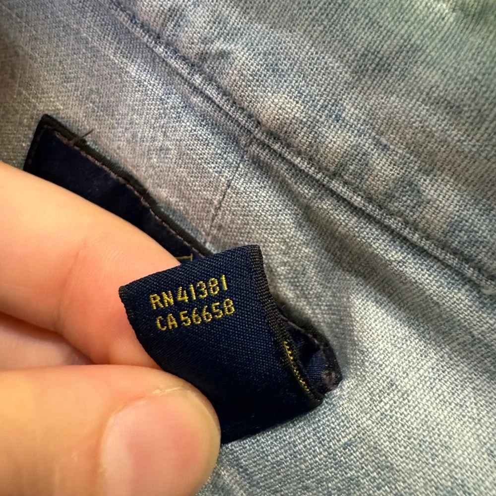 Ralph Lauren chambray denim color shirt - Size Medium - Picture 5 of 8
